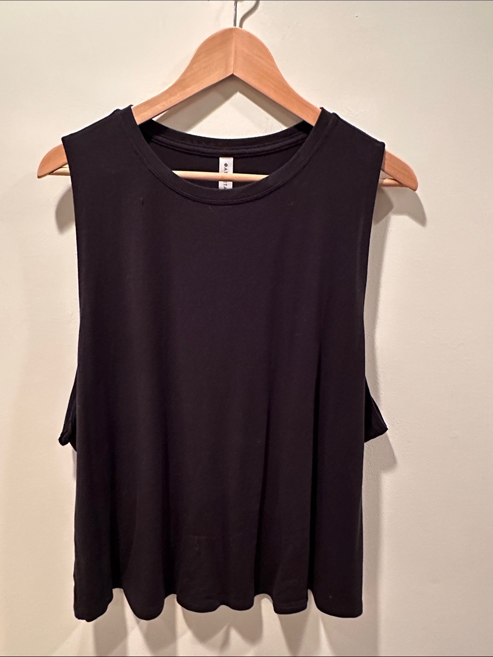 Athleta Black Muscle Tank - Sleeveless Relaxed Cut